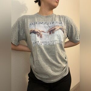 Michelangelo Graphic Gray T-Shirt